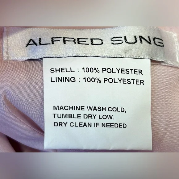 NWT Alfred Sung D767 Pink Cap Sleeve Pleated Skirt Dress with Pockets, Size 6R - Picture 13 of 15